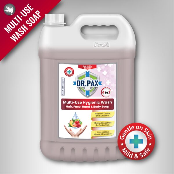 Dr Pax Multi 4 in 1 Mild & Safe Hygienic Wash Soap for Hair, Face, Hand & Body - Image 2