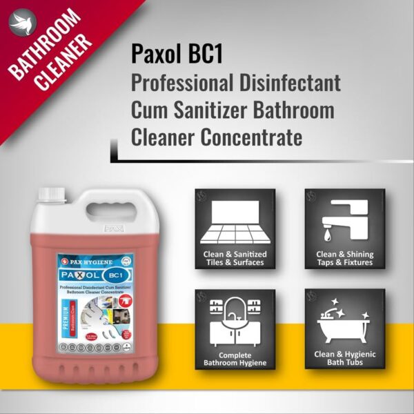Paxol BC1 Professional Bathroom Cleaner Disinfectant Concentrate - Image 2