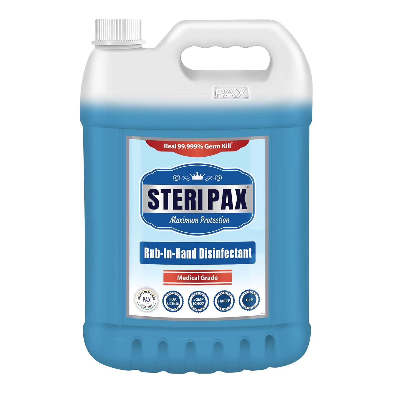 SteriPax Medical Grade Rub-In Hand Disinfectant Sanitizer