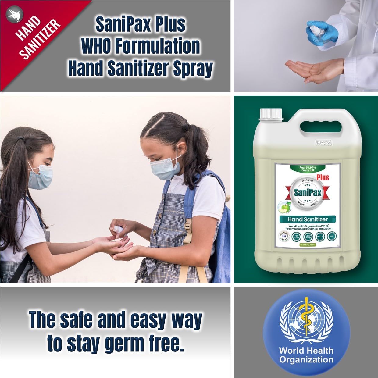 SaniPax Plus WHO Formulation Hand Sanitizer Spray - Image 5