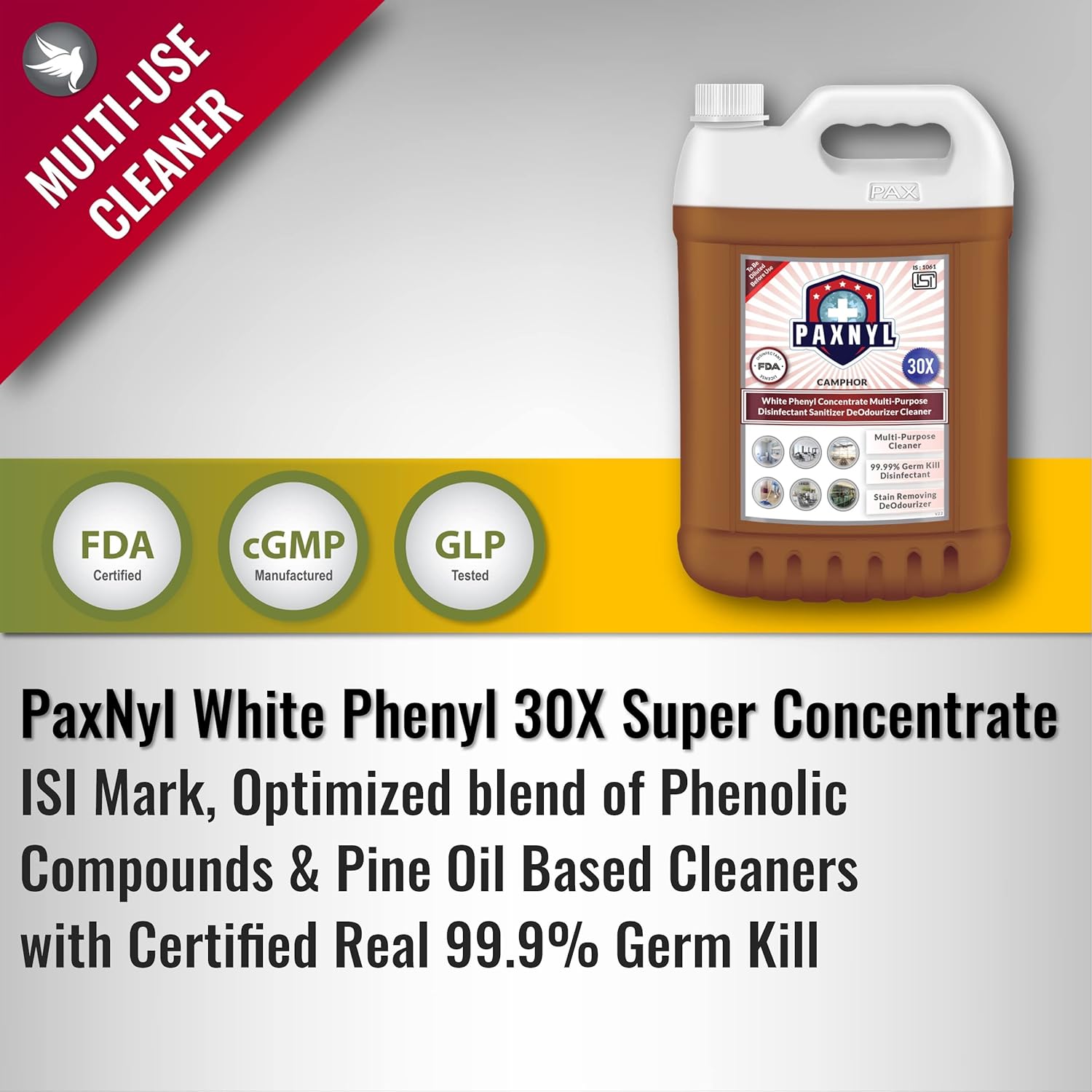 PaxNyl White Phenyl 30X Super Concentrate Deodourizer Cleaner - Image 3