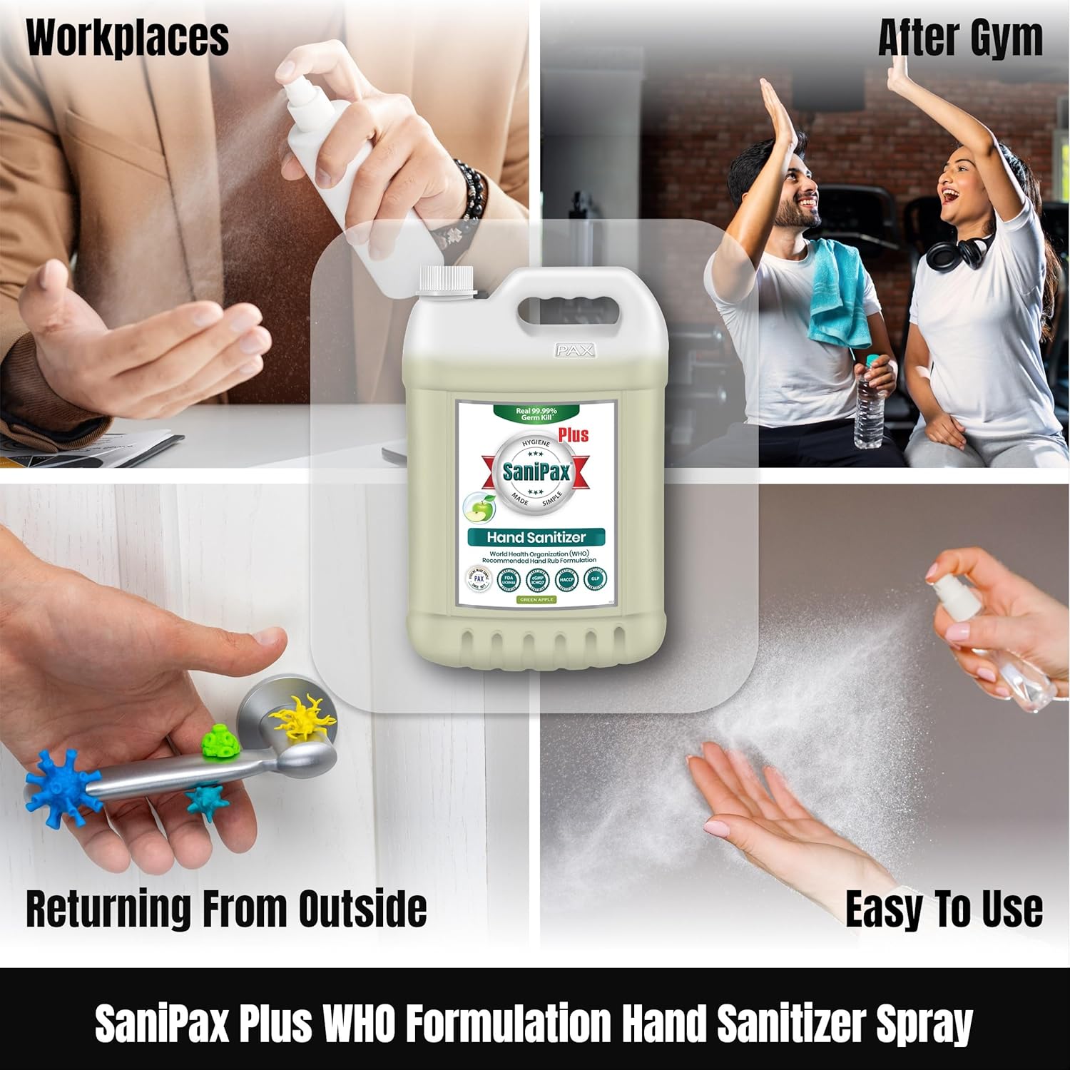 SaniPax Plus WHO Formulation Hand Sanitizer Spray - Image 6
