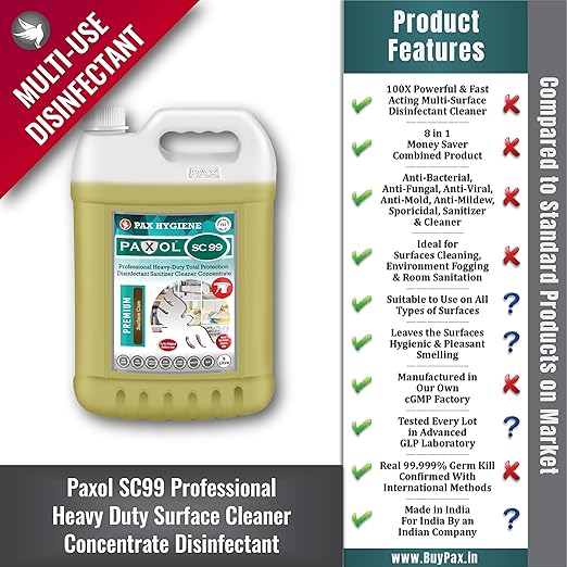 Paxol SC99 Professional Heavy Duty Surface Cleaner Disinfectant Concentrate - Image 7
