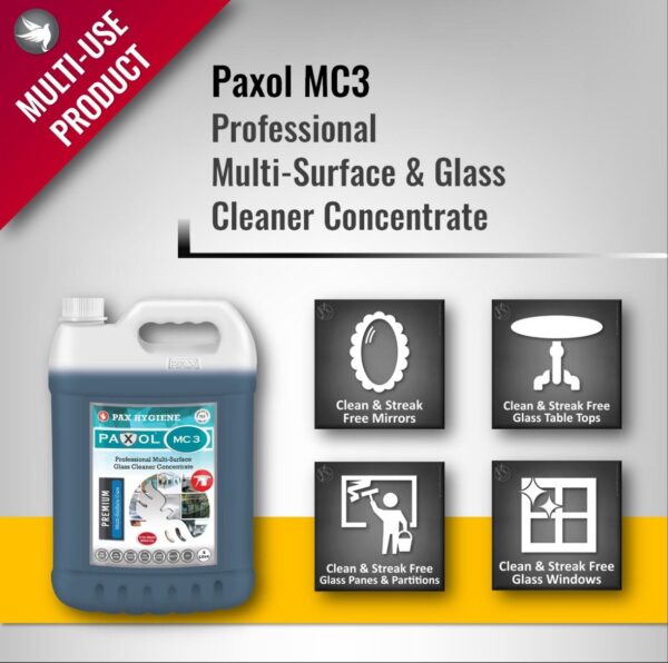 Paxol MC3 Glass Cleaner Concentrate, 5L - Image 2